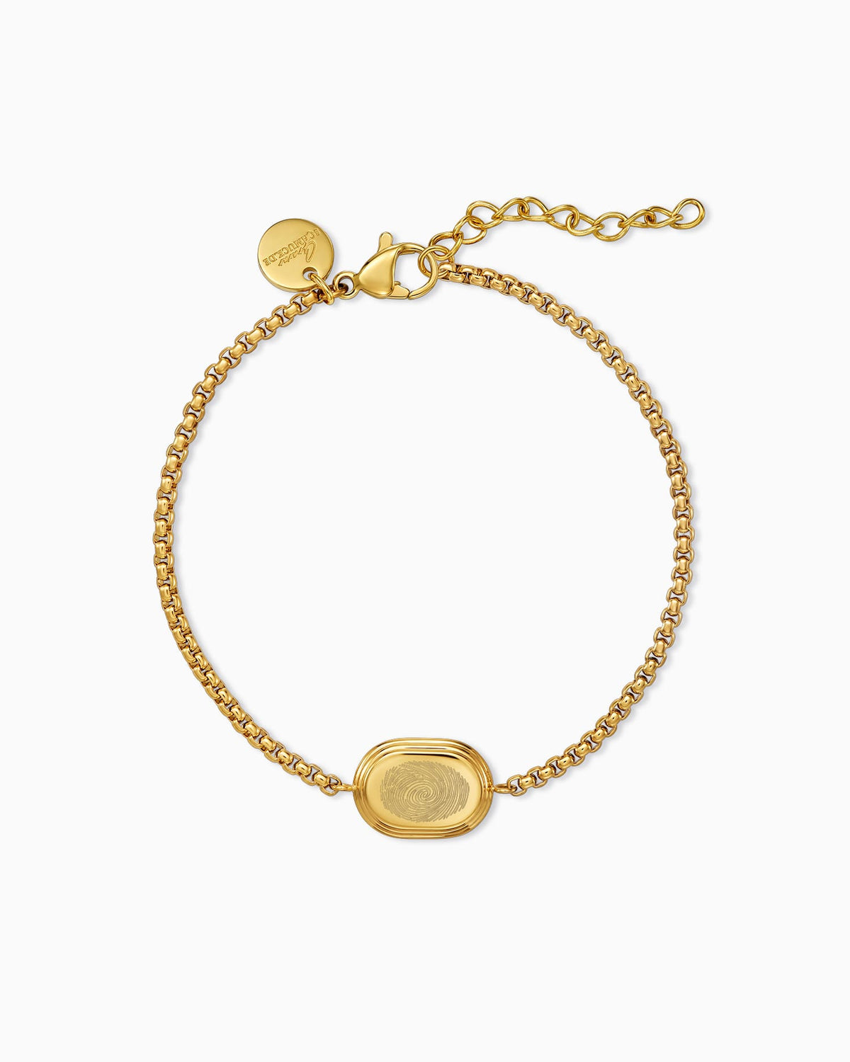 Fingerabdruck Gravurarmband Gravurplatte Oval