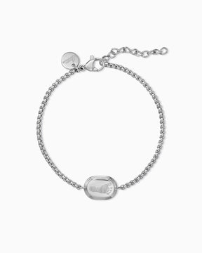 Fußabdruck Gravurarmband Gravurplatte Oval