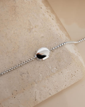 Initialen Gravurarmband Gravurplatte Oval