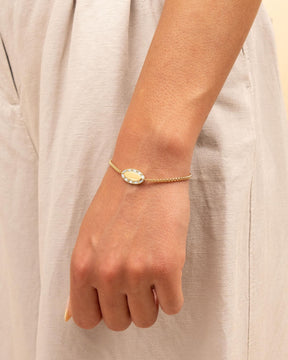 Sternzeichen Gravurarmband Gravurplatte Oval Zirkonia