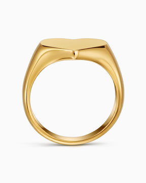 Initialen Gravurring Herz Goldring