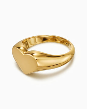 Gravurring Herz Goldring