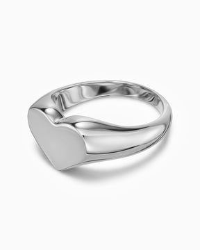 Fingerabdruck Gravurring Herz Silberring