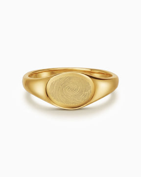 Fingerabdruck Gravurring Damen Goldring
