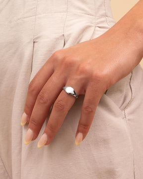 Initialen Gravurring Damen Silberring