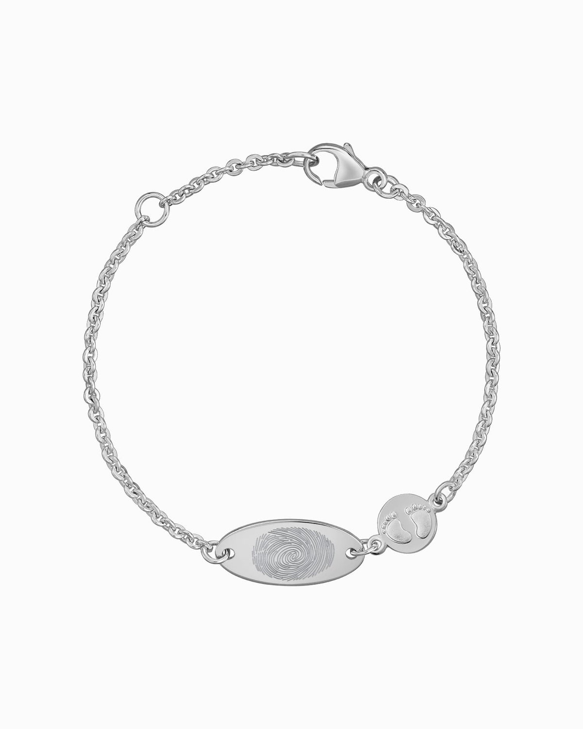 Fingerabdruck Gravurarmband Gravurplatte Babyfüße