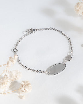 Fußabdruck Gravurarmband Gravurplatte Schutzengel