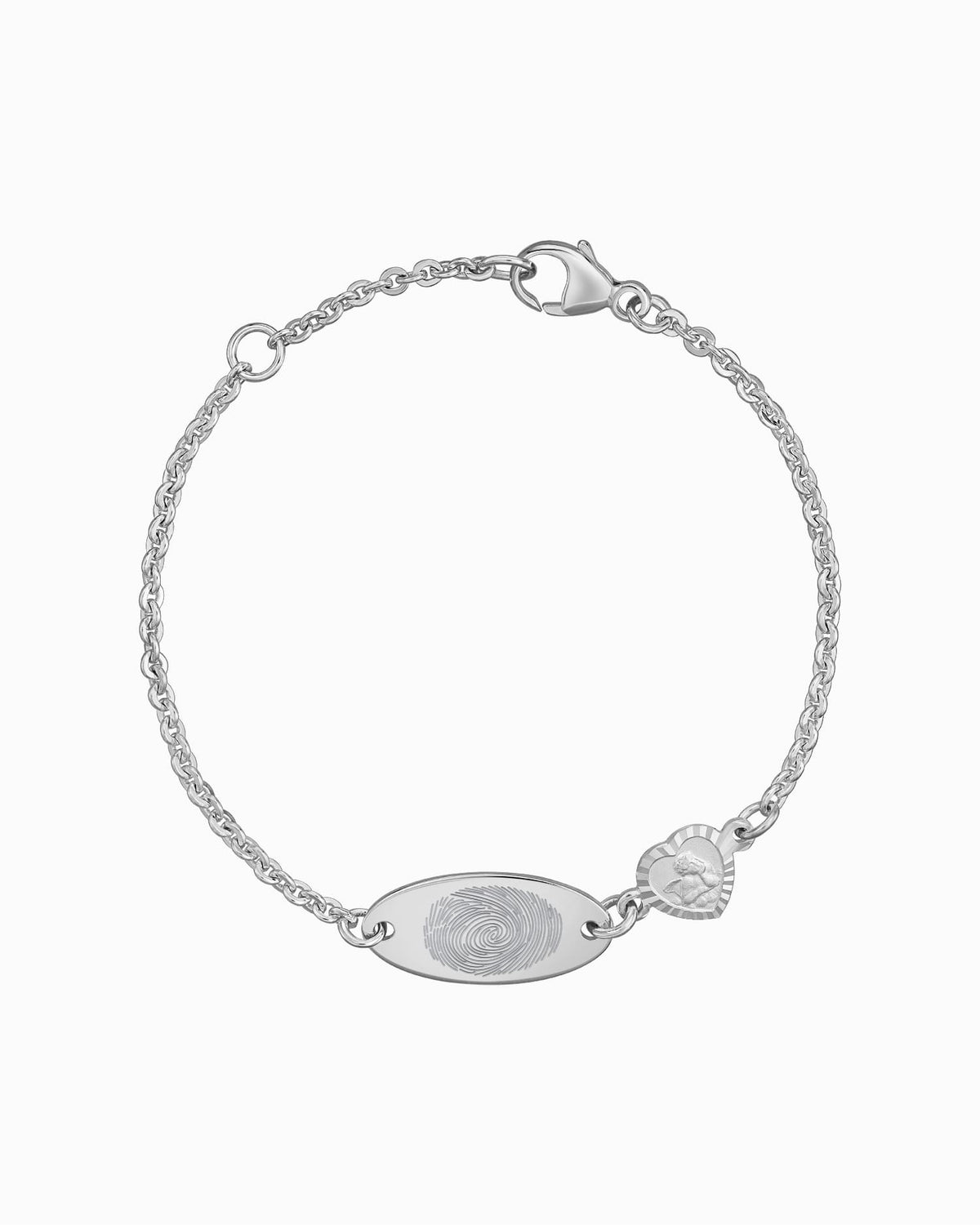 Fingerabdruck Gravurarmband Gravurplatte Schutzengel