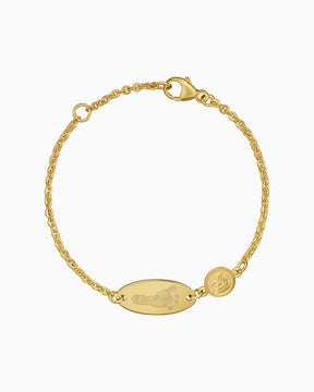 Fußabdruck Gravurarmband Gravurplatte Schutzengel