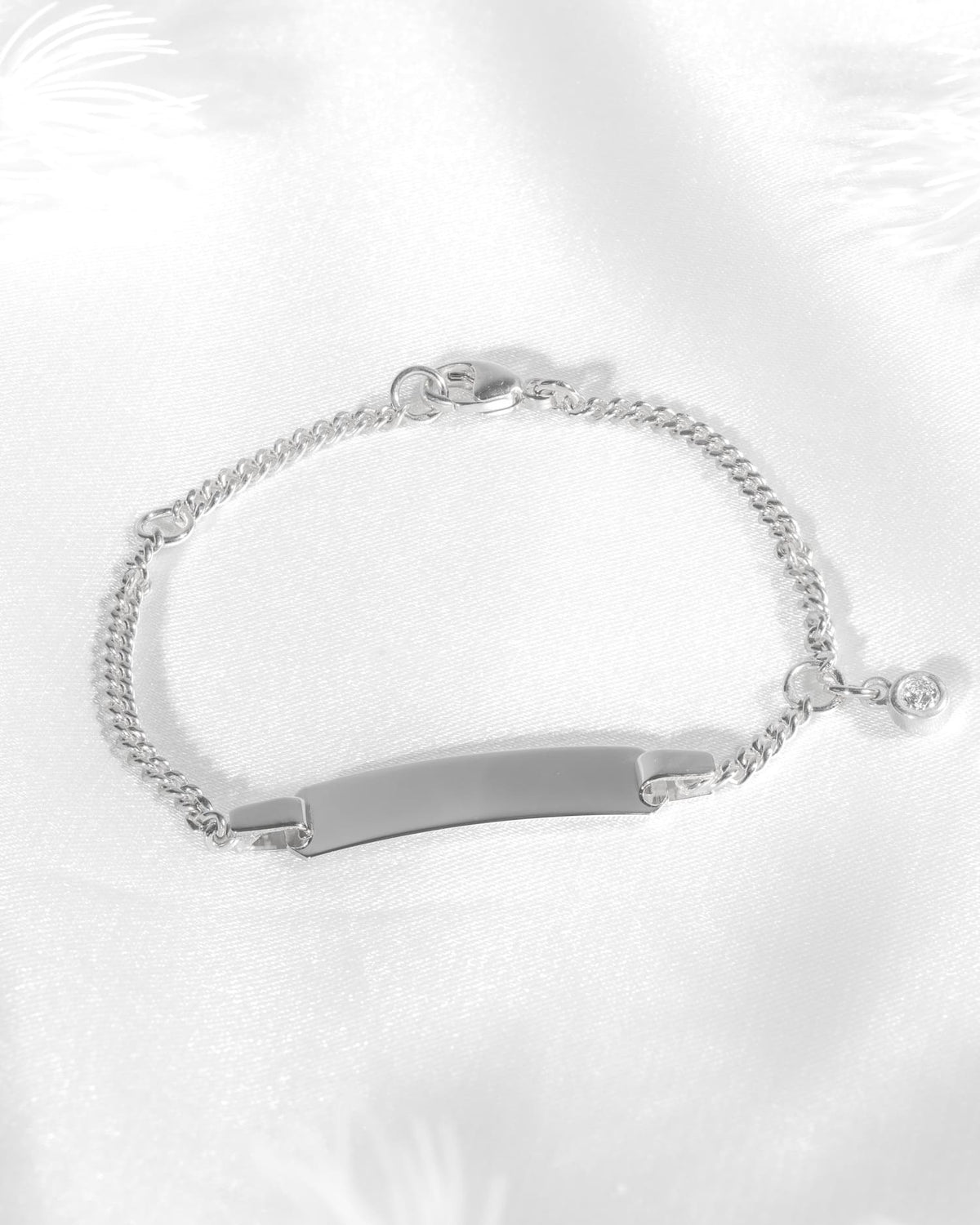 Gravurarmband Gravurplatte Zirkonia