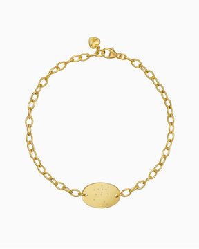 Sternzeichen Gravurarmband Gravurplatte Oval