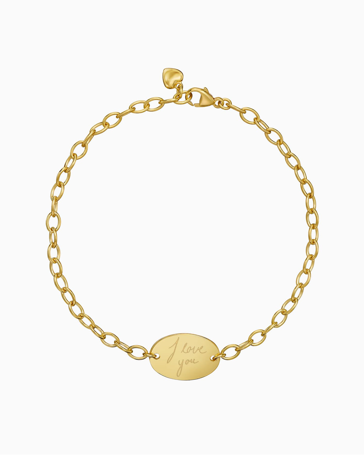 Handschrift Upload Gravurarmband Gravurplatte Oval