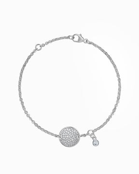Nasenabdruck Gravurarmband Gravurplatte Rund Zirkonia