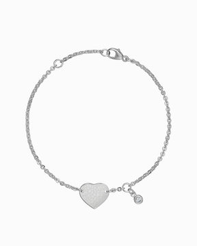 Nasenabdruck Gravurarmband Gravurplatte Herz Zirkonia