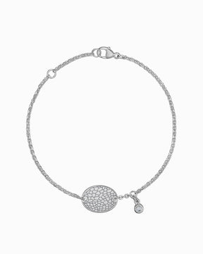 Nasenabdruck Gravurarmband Gravurplatte Oval Zirkonia