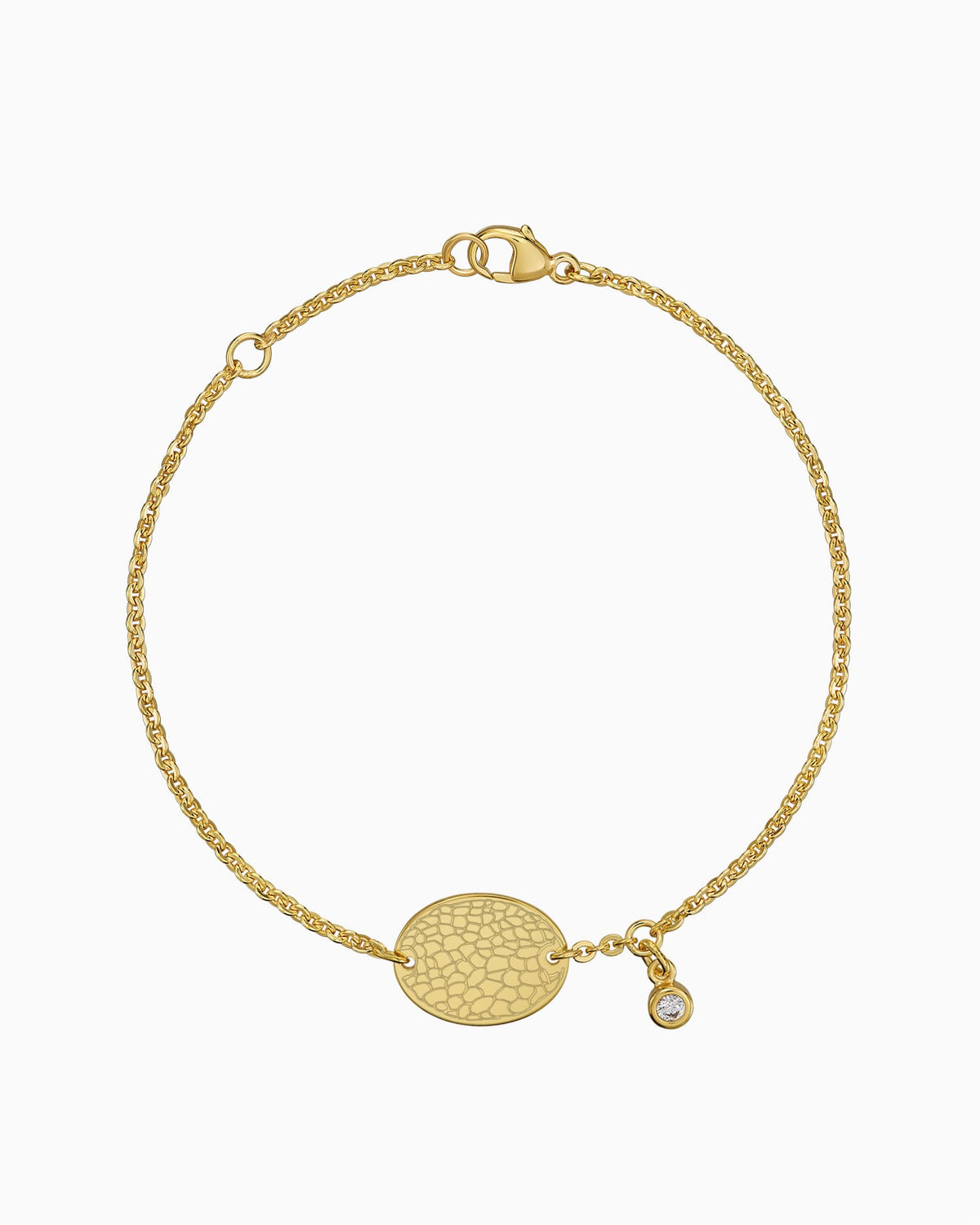 Nose print engraving bracelet engraving plate oval zirconia