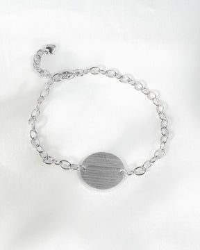 Geburtsblume Gravurarmband Gravurplatte Rund