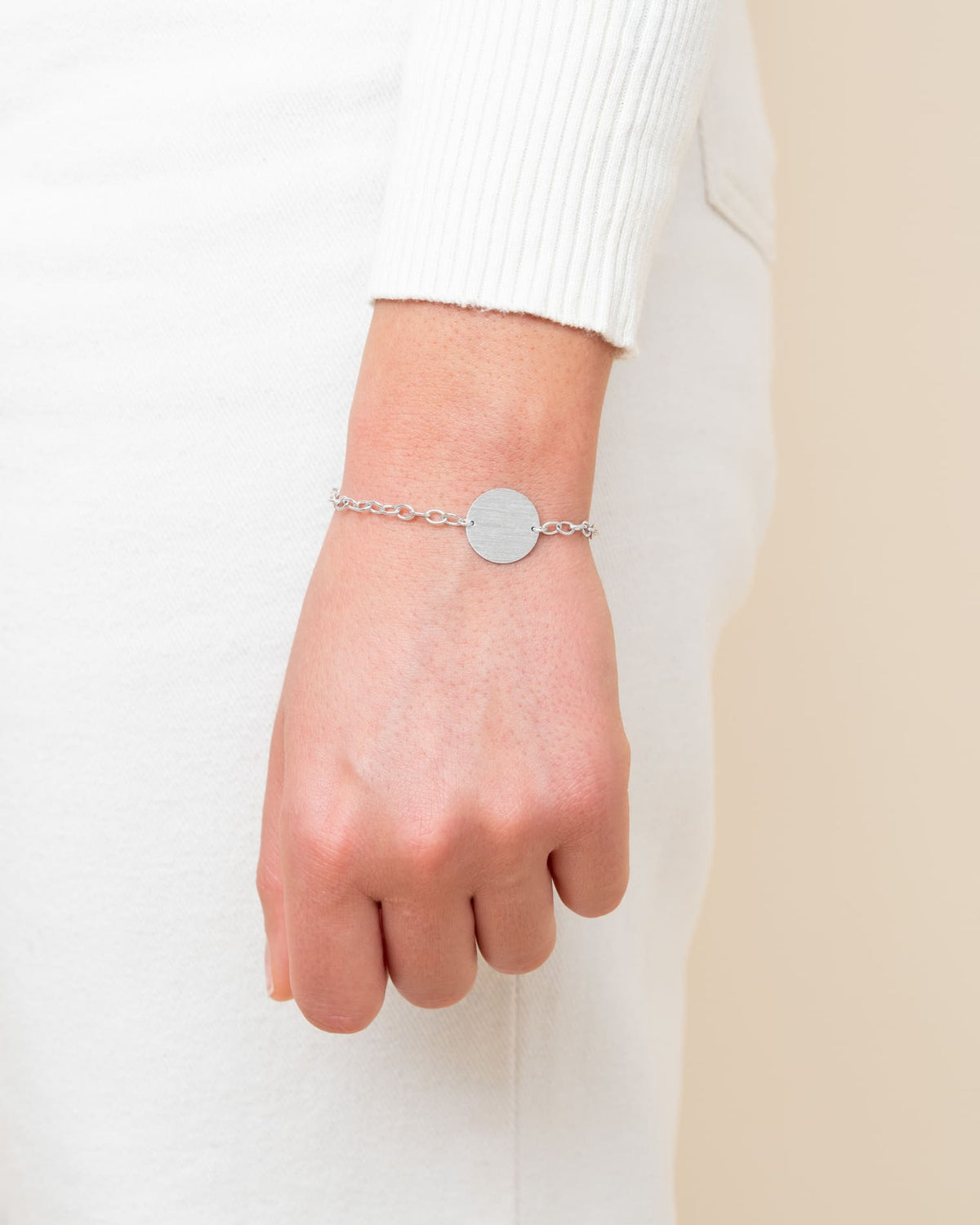 Nasenabdruck Gravurarmband Gravurplatte Rund