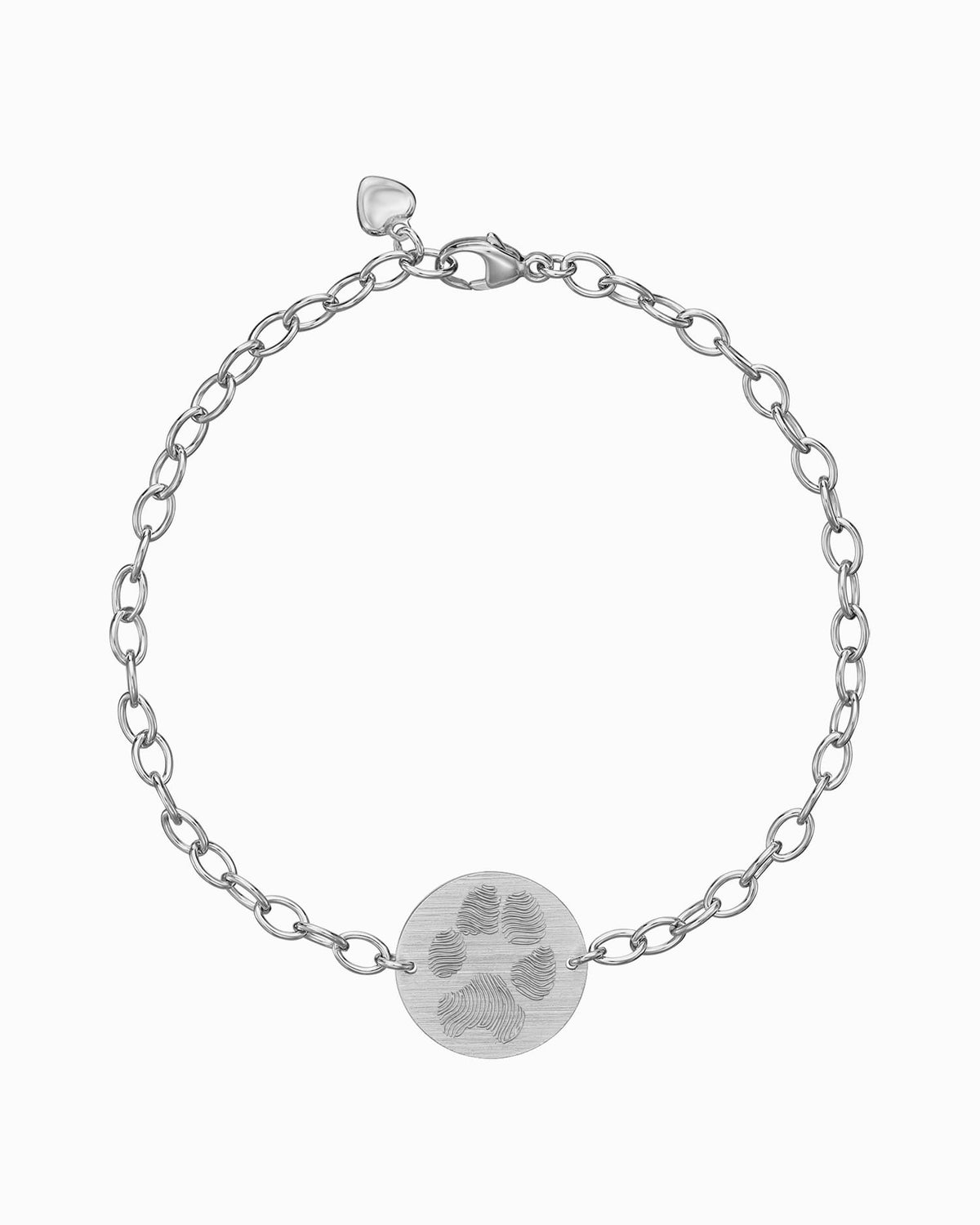 Paw print engraving bracelet engraving plate round