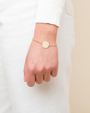 Initialen Gravurarmband Gravurplatte Rund