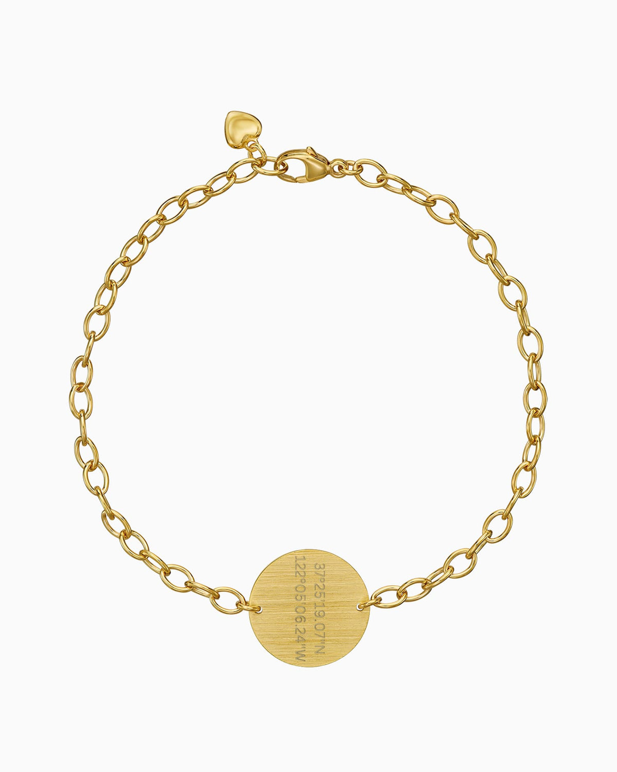 Coordinates engraving bracelet engraving plate round