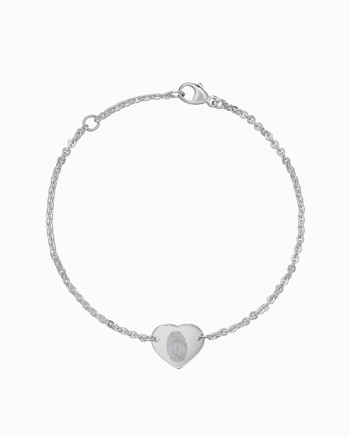 Fingerabdruck Gravurarmband Gravurplatte Herz