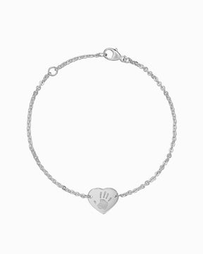 Handabdruck Gravurarmband Gravurplatte Herz