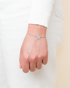 Geburtsblume Gravurarmband Gravurplatte Herz