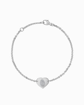 Fingerabdruck Gravurarmband Gravurplatte Herz