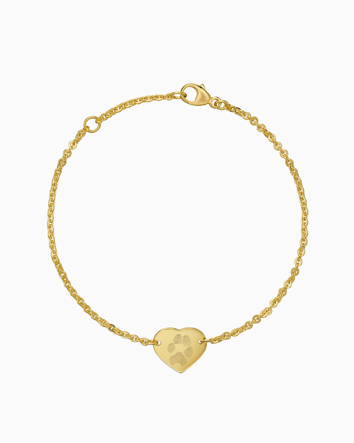 Pfotenabdruck Gravurarmband Gravurplatte Herz