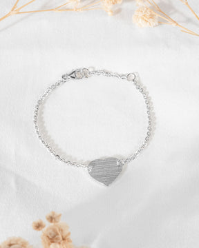 Geburtsblume Gravurarmband Gravurplatte Herz