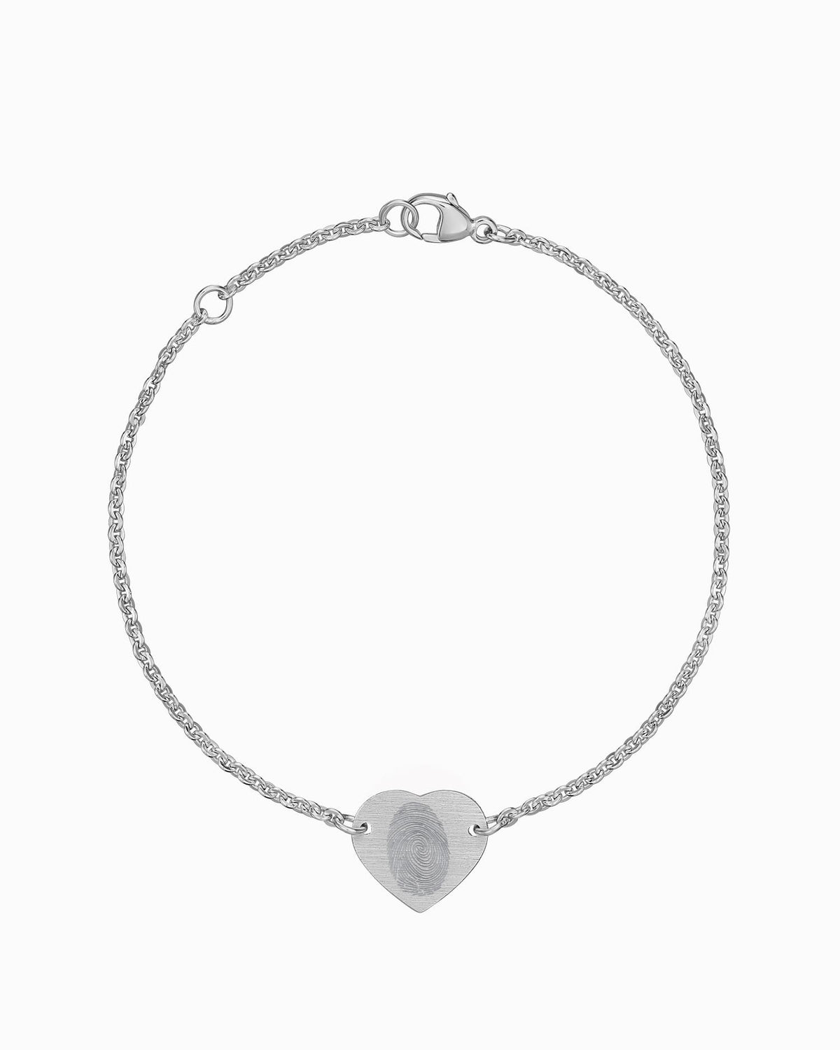 Fingerabdruck Gravurarmband Gravurplatte Herz