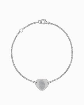 Fingerabdruck Gravurarmband Gravurplatte Herz