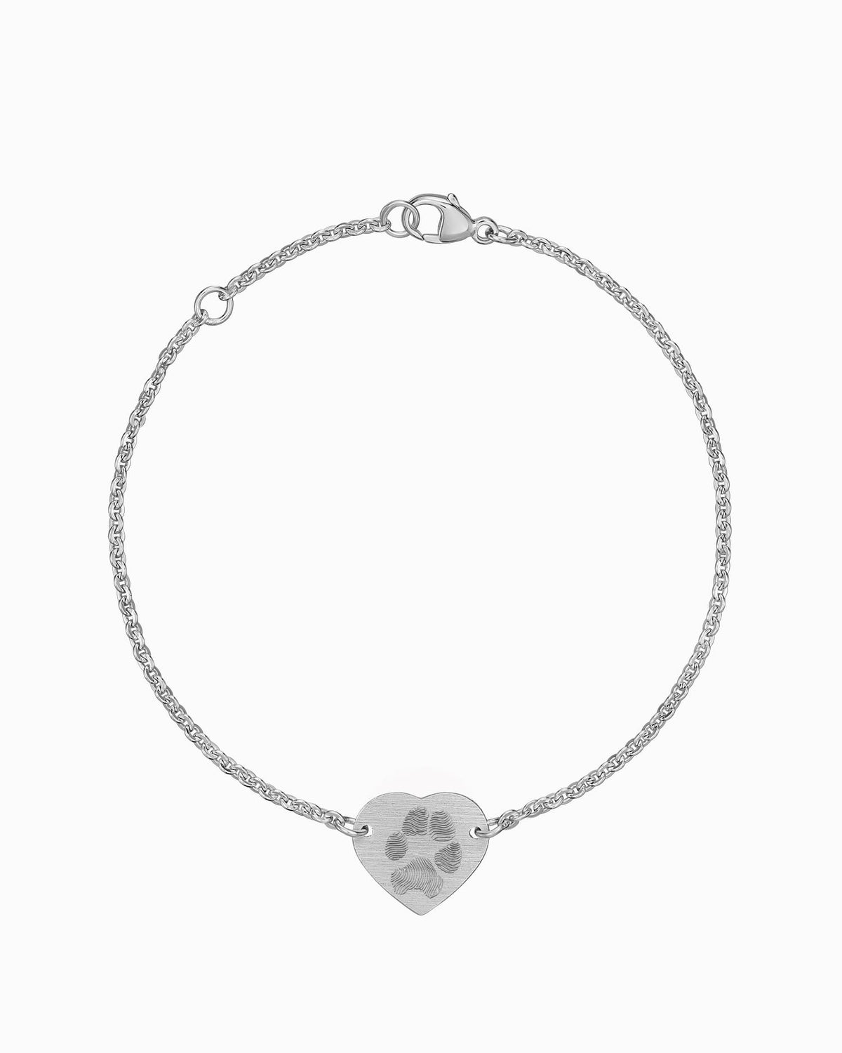 Pfotenabdruck Gravurarmband Gravurplatte Herz