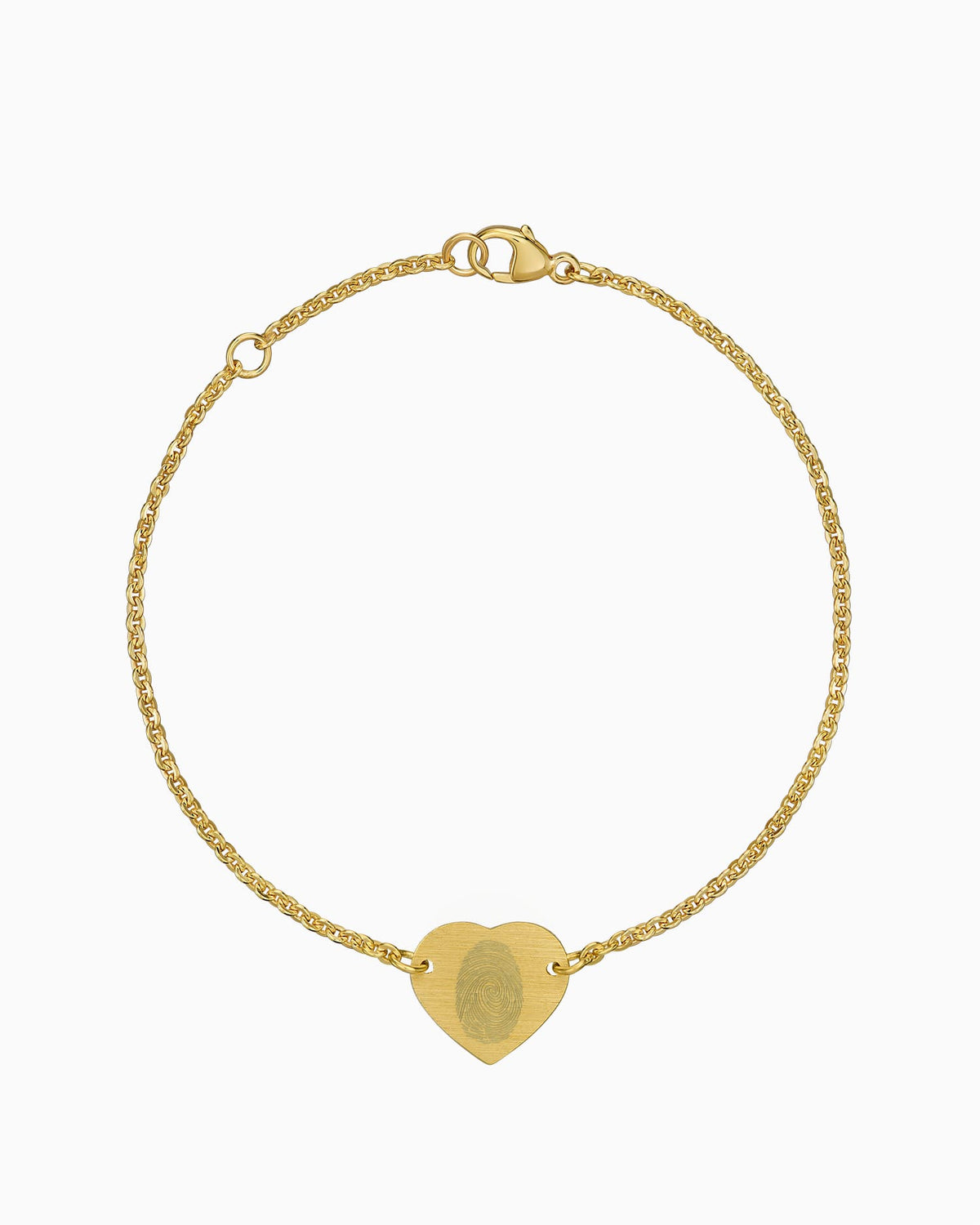 Fingerprint engraving bracelet engraving plate heart