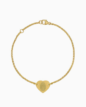 Fingerabdruck Gravurarmband Gravurplatte Herz