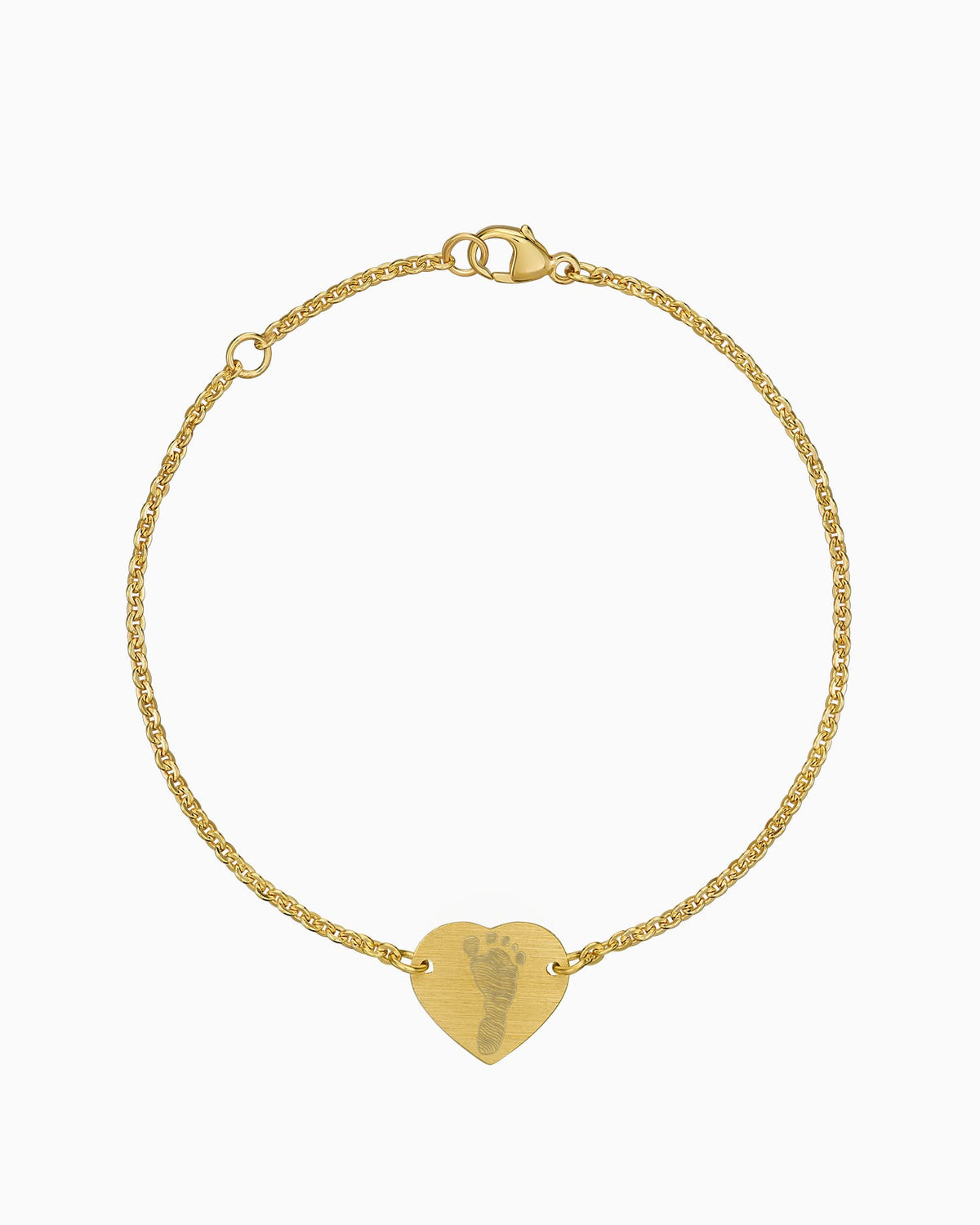 Footprint engraving bracelet engraving plate heart