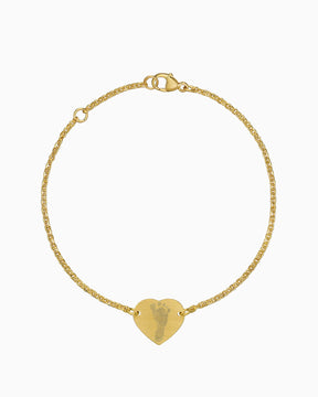Fußabdruck Gravurarmband Gravurplatte Herz