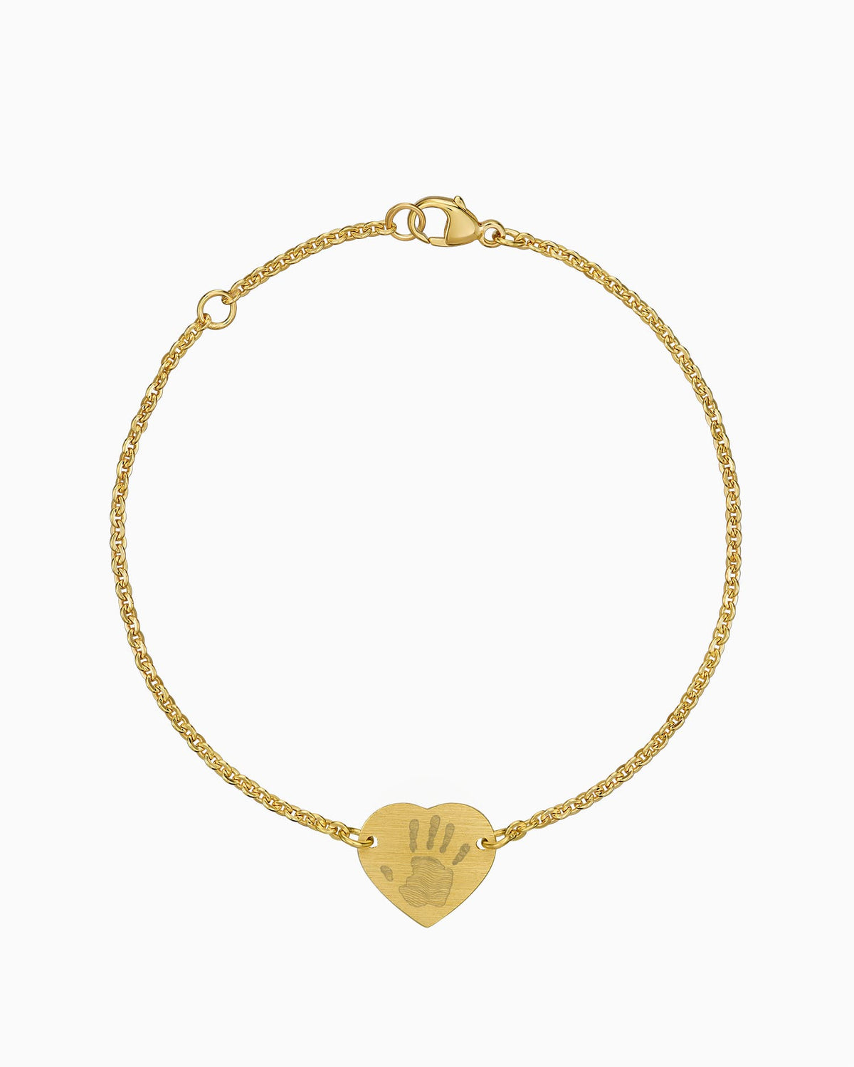 Handabdruck Gravurarmband Gravurplatte Herz