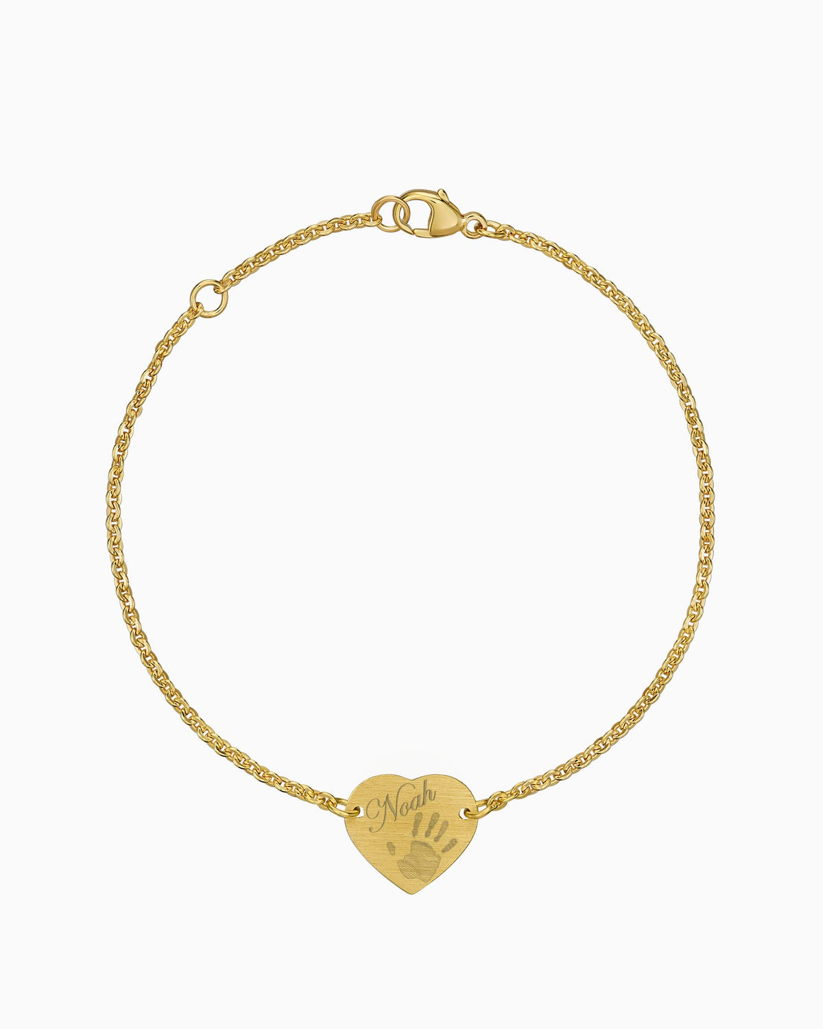 Handprint engraving bracelet engraving plate heart