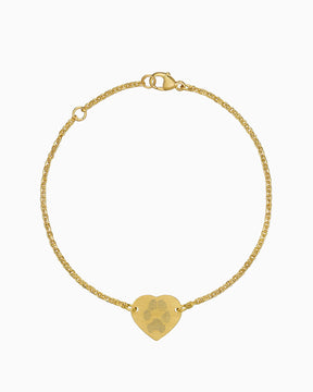 Pfotenabdruck Gravurarmband Gravurplatte Herz