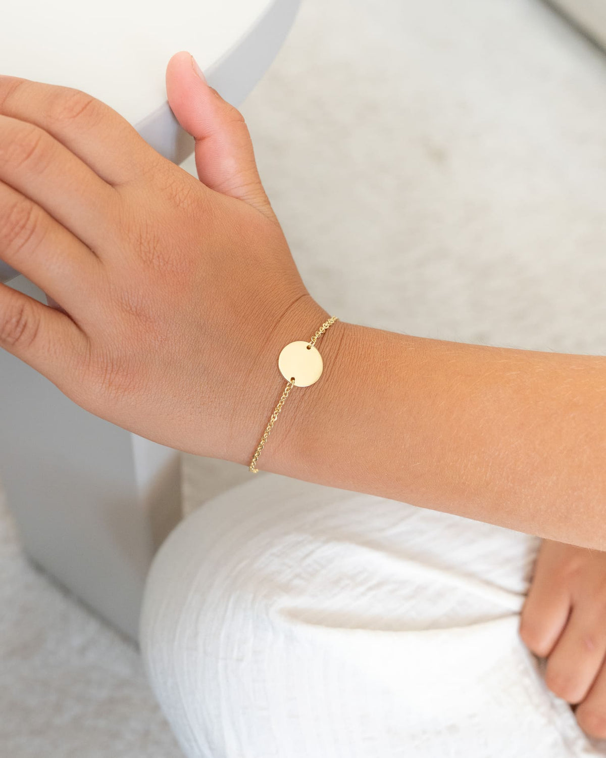 Gravurarmband Gravurplatte Rund