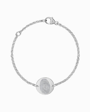 Fingerabdruck Gravurarmband Gravurplatte Rund