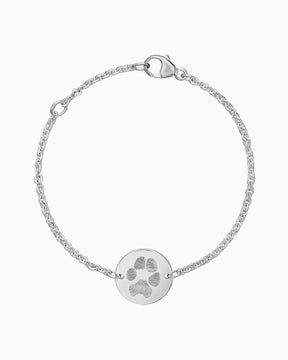 Paw print engraving bracelet engraving plate round