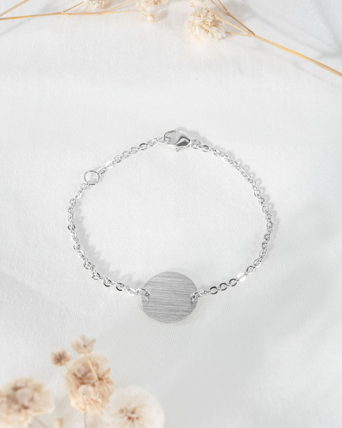 Handabdruck Gravurarmband Gravurplatte Rund