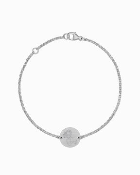 Kind symbolen graveren armband graveerplaatje rond