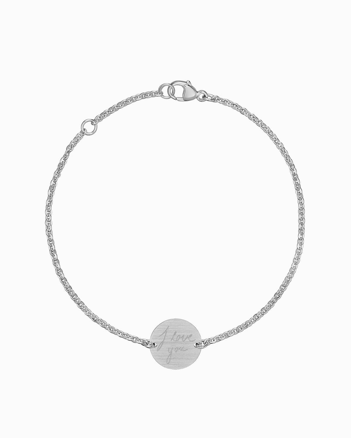 Handschrift Upload Gravurarmband Gravurplatte Rund