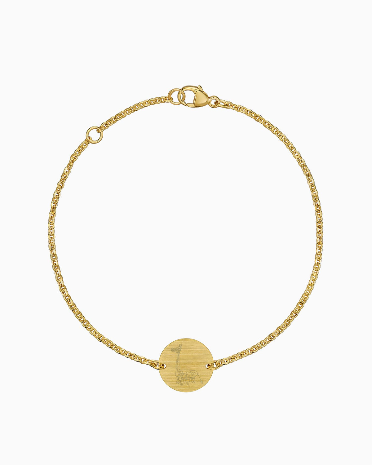 Eigene Zeichnung Gravurarmband Gravurplatte Rund