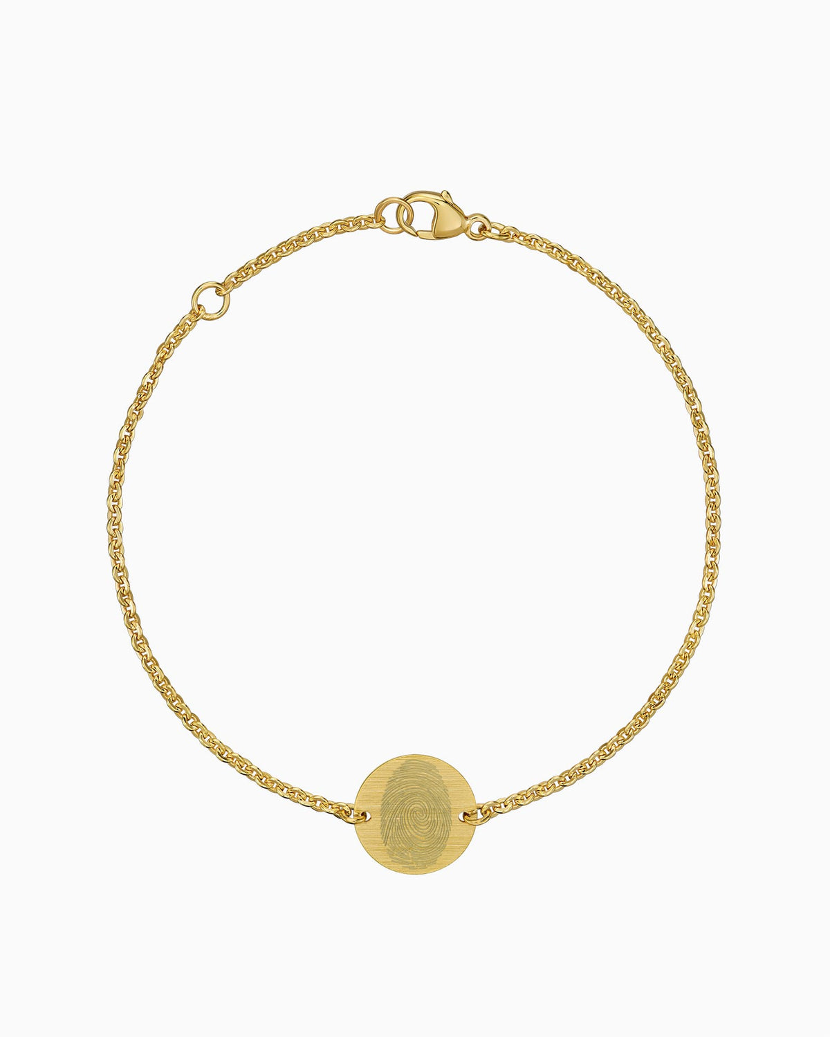 Fingerprint engraving bracelet engraving plate round