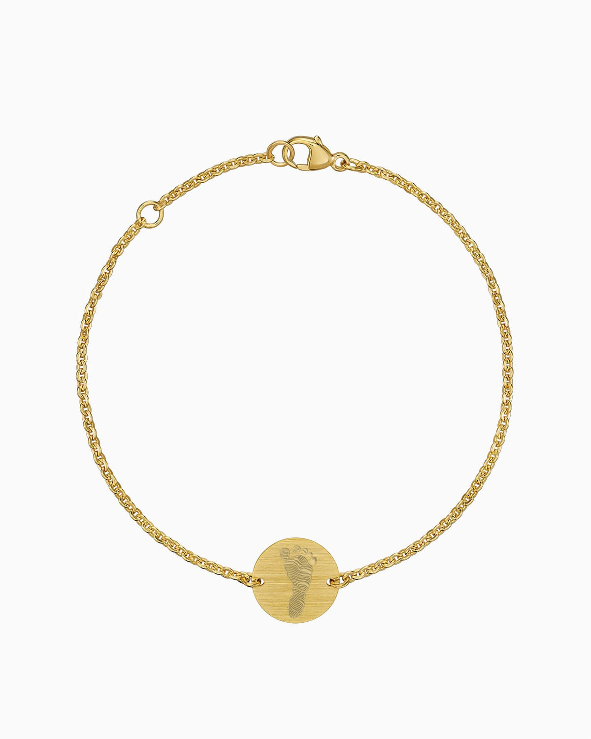Footprint engraving bracelet engraving plate round
